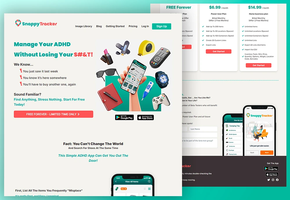 Snappy Tracker Website